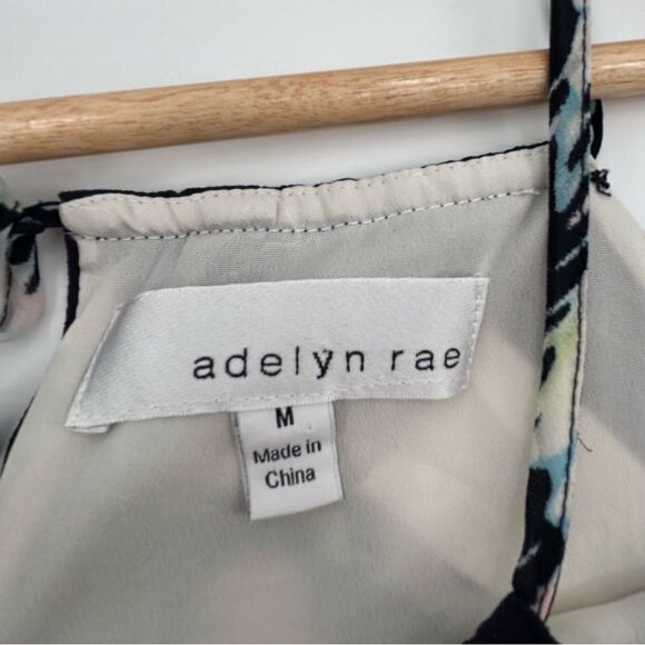 Adelyn Rae navy white print maxi dress size medium - Picture 6 of 7